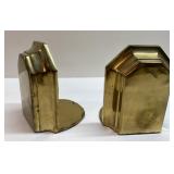 Vintage brass bookends