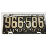 1936 Illinois license plate