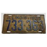 1935 Illinois license plate