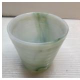 Vintage Akro Agate planter 4" tall