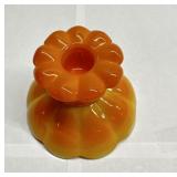 Vintage Akro Agate candlestick 3" tall