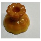 Vintage Akro Agate candlestick 3" tall