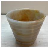 Vintage Akro Agate planter 4" tall