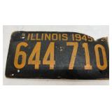 1945 Cardboard license plate