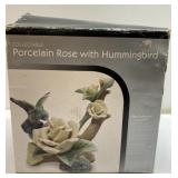 Porcelain Rose with Hummingbird