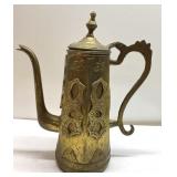 Tall brass tea pot