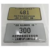 Expired Repo license plates