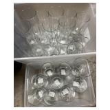 Totes of glasses Totes of glasses