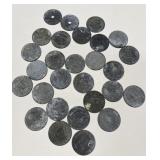 Antique metal sales tax tokens Antique metal sales tax tokens
