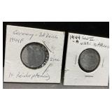 1944 WWII German Third Reich Nazi coins 1944 WWII German Third Reich Nazi coins
