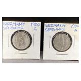 1904 & 06 German coins 1904 & 06 German coins