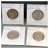 1911 & 1912 German coins