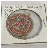 Antique Shapleigh Hardware String Tag