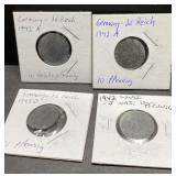 1942 WWII German Third Reich Nazi coins 1942 WWII German Third Reich Nazi coins