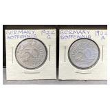 1922 German coins 1922 German coins