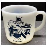 1966 Batman 2-sided Westfield milk glass mug 1966 Batman 2-sided Westfield milk glass mug