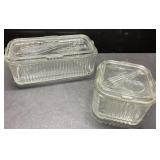 Antique Federal Glass refrigerator dishes