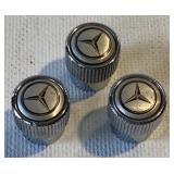 3 Mercedes logo stem covers