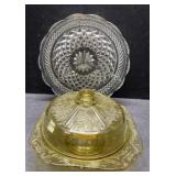 Vintage Wexford relish plate & depression glass Vintage Wexford relish plate & depression glass