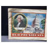 1930s or 40s Alka Seltzer Our Presidents ad book