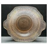 Antique frosted & colorful flowers bowl 8' Antique frosted & colorful flowers bowl 8'