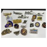 GREAT LOT! Military, Aviation & more pins & tie pi