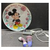 1994 Disney Mickey Mouse plate, pipe & more