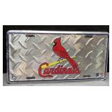 SEALED St Louis Cardinals metal license plate