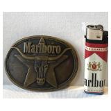 1987 Marlboro belt buckle & working lighter