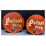 1948 Potosi Beer stick-up hooks 1948 Potosi Beer stick-up hooks