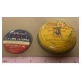 Antique fishing line tins