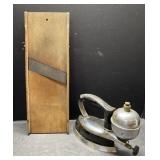 Antique Coleman iron & antique cabbage cutter Antique Coleman iron & antique cabbage cutter
