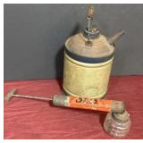 Antique oil can & bug sprayer