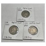 1948-51 UK King George coins 1948-51 UK King George coins