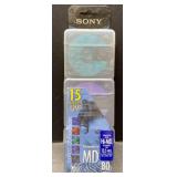 Sealed Sony recordable MD & case Sealed Sony recordable MD & case