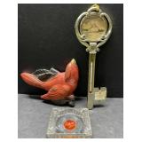 Mid century modern thermometer w/ compass & Mid century modern thermometer w/ compass &