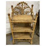 Wicker shelf-3 foot tall Wicker shelf-3 foot tall