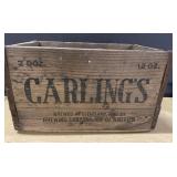 Antique Carling's wood beer box Antique Carling's wood beer box