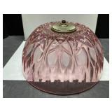 Pink glass lamp or light cover Pink glass lamp or light cover