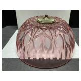 Pink glass lamp or light cover