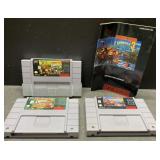 3 1990s Super Nintendo Donkey Kong games & 1