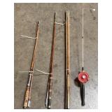 Nice fishing poles & fly fishing poles & case