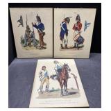 F. Kredel military print plaques 9x12" each