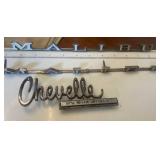 Vintage Chevelle& 2 Malibu car badges Vintage Chevelle& 2 Malibu car badges