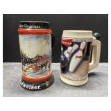 Budweiser beer stein mugs