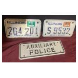 Auxiliary police plate & motorcycle plates