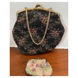 Retro tapestry & beaded coin purse Retro tapestry & beaded coin purse