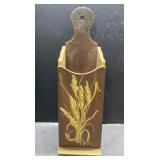 Retro painted wheat matchstick holder Retro painted wheat matchstick holder