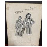 1940s-ish pencil chalk drawing for newspaper ad 1940s-ish pencil chalk drawing for newspaper ad