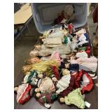 Tote of dolls, parts & more incl Madame Alexander